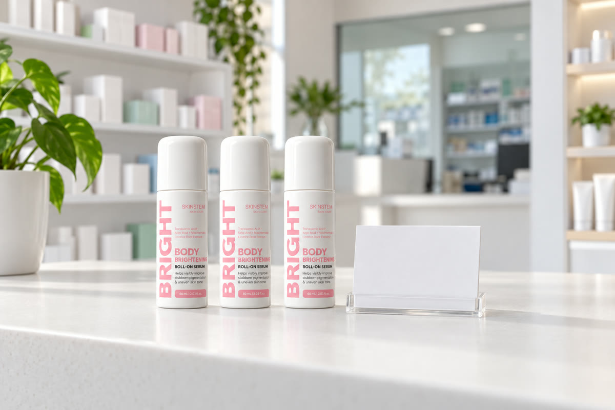 Skinstem roll-ons on a pharmacy counter